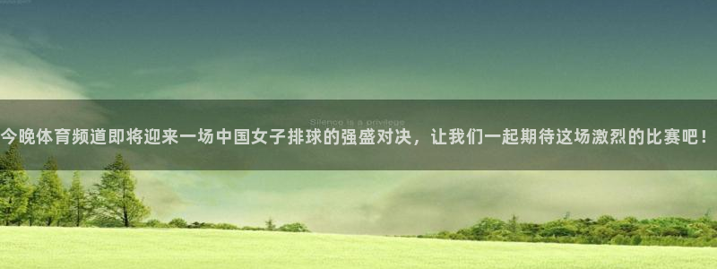 今晚体育频道即将迎来一场中国女子排球的强盛对决，让我们一起期待这场激烈的比赛吧！